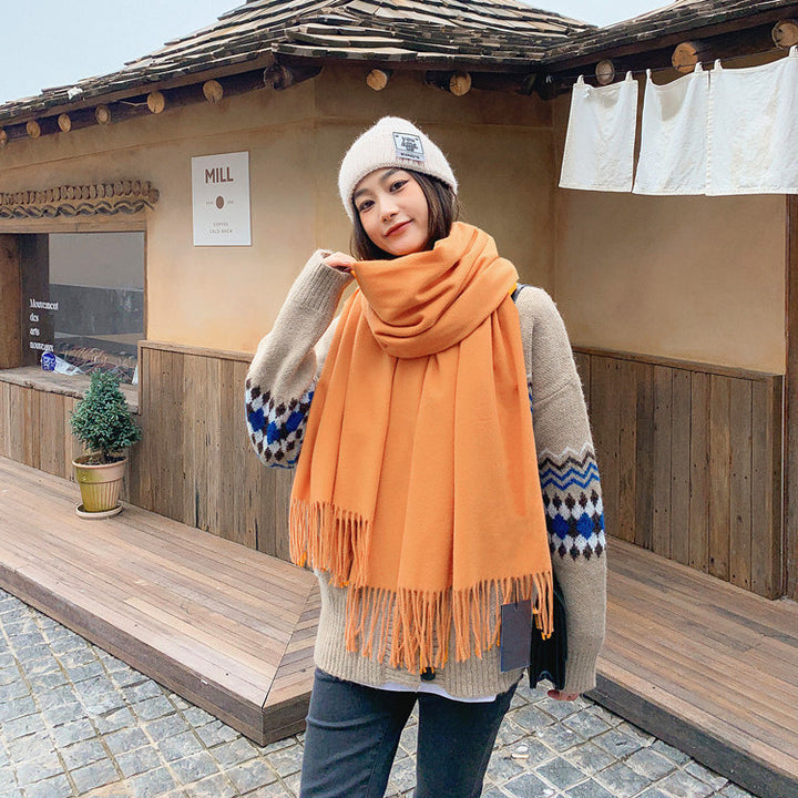 Winter scarf in cashmere look, 200x70 cm