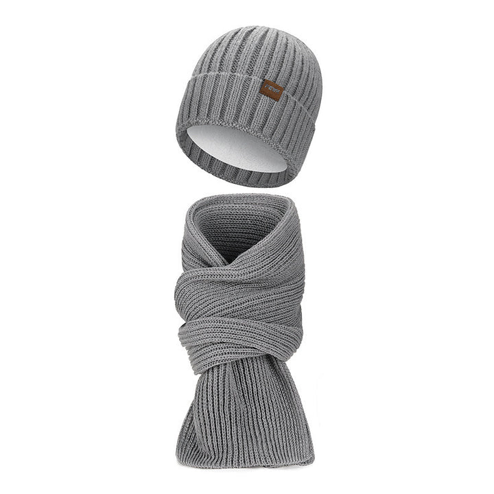Winter Set: Knitted beanie and scarf, lined, warming