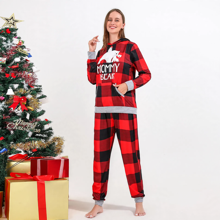 Christmas Pajama Set for the Family, Knit Look Print