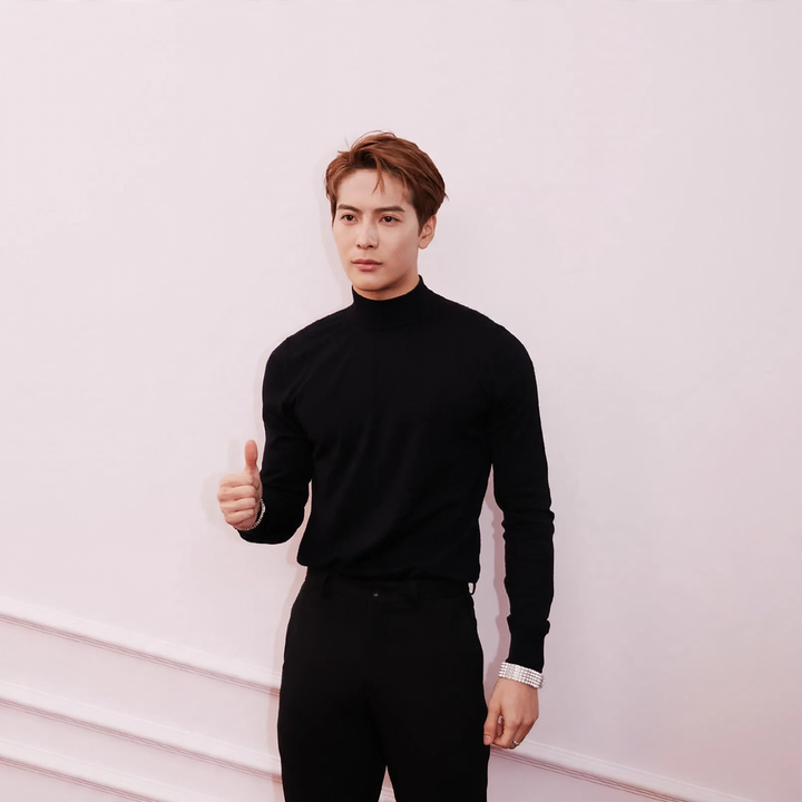 Men's sweater with stand-up collar, fitted
