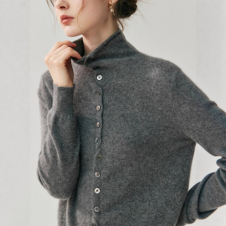 Cardigan with rolled edges, soft feel
