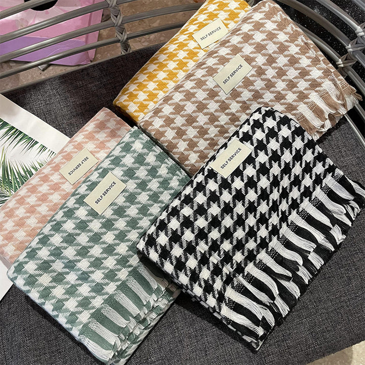 Checked scarf, 200 cm, warming