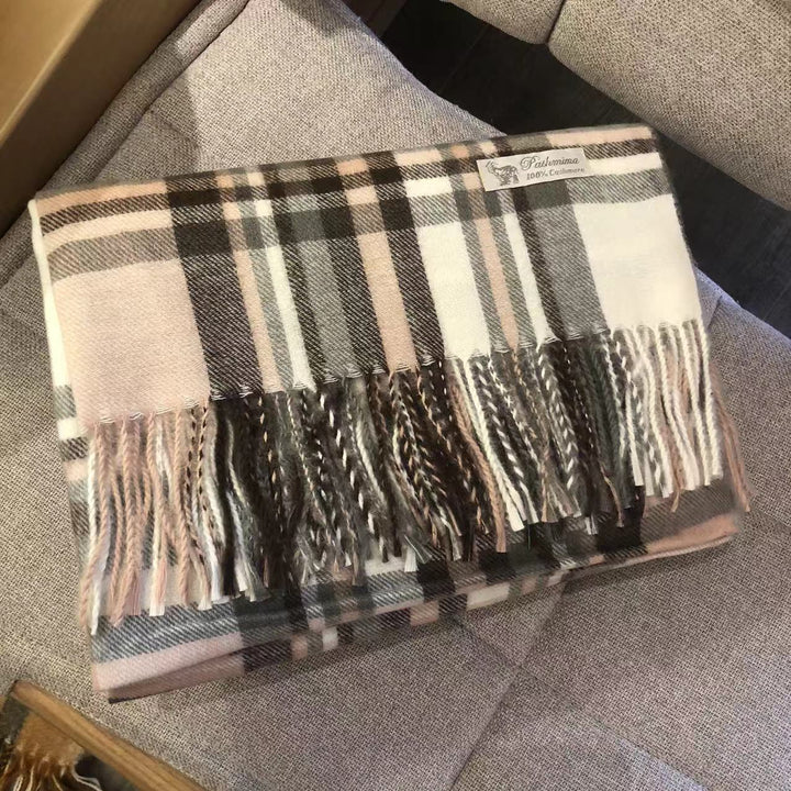 Checked scarf, 200 cm, warming