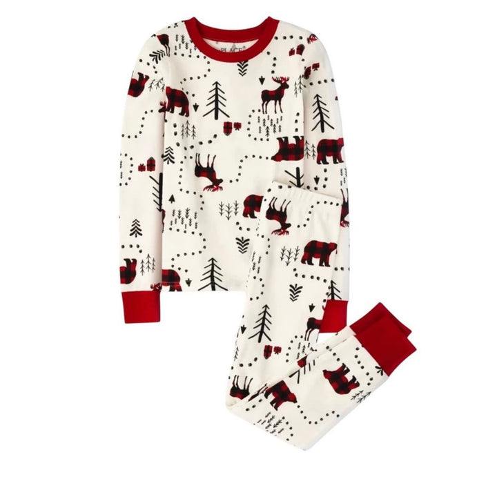 Family pajamas sets in festive design