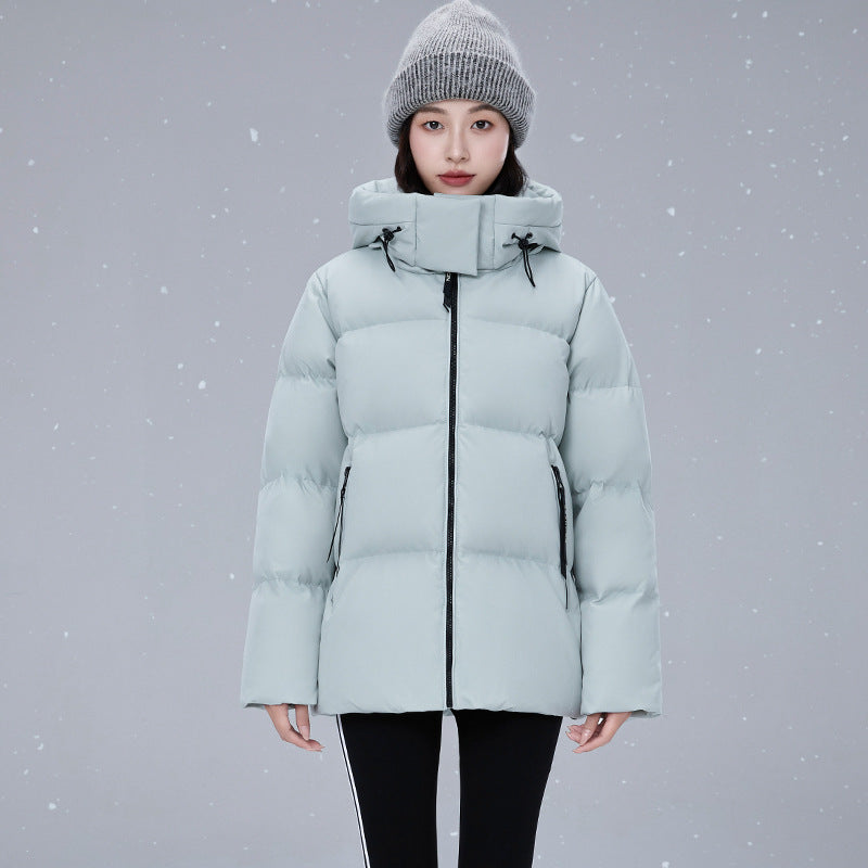 Short, extra thick down jacket for women