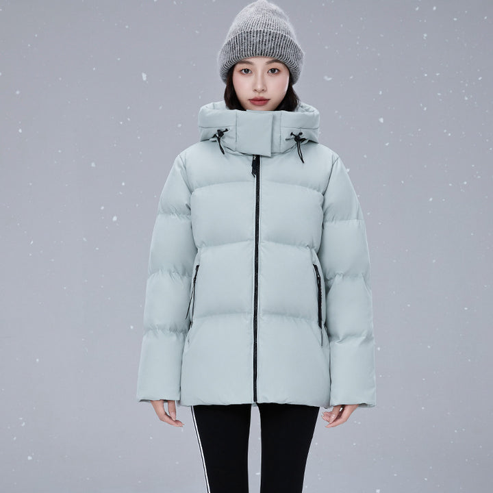 Short, extra thick down jacket for women