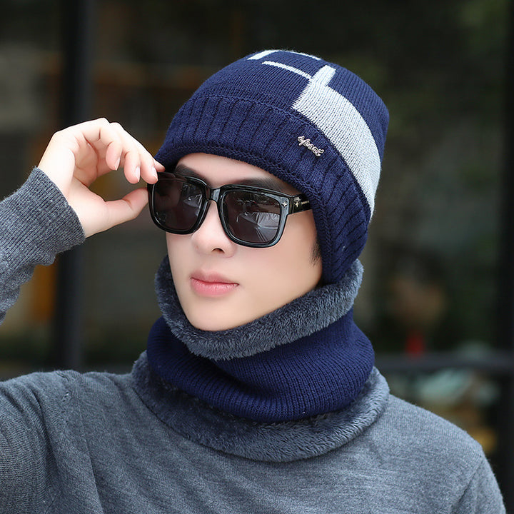 Men's Knit Beanie and Scarf Set, Lined, Warm