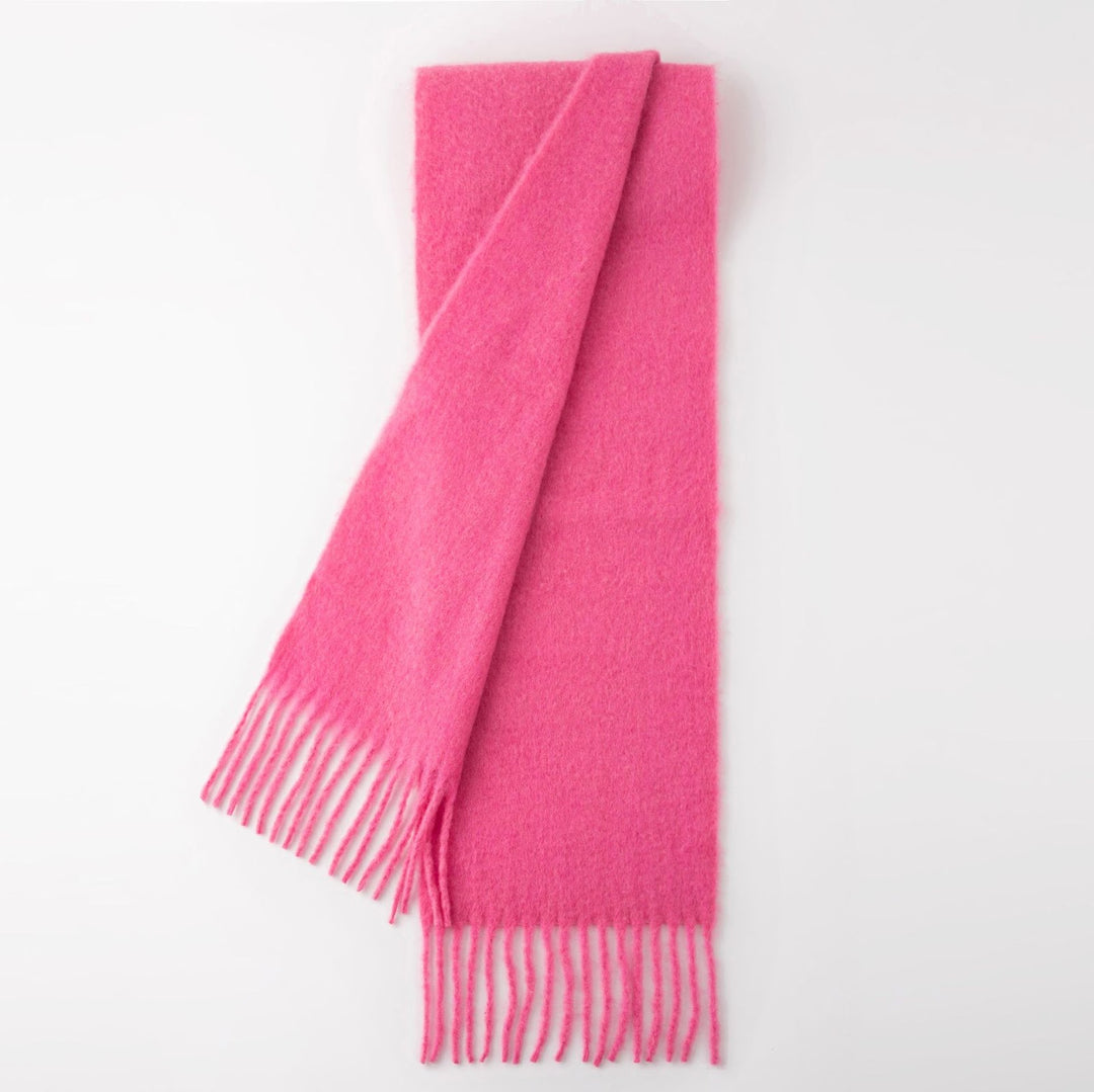 Fluffy wool-alpaca wool blend scarf