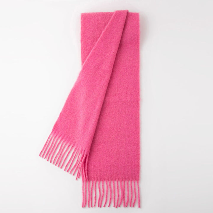 Fluffy wool-alpaca wool blend scarf