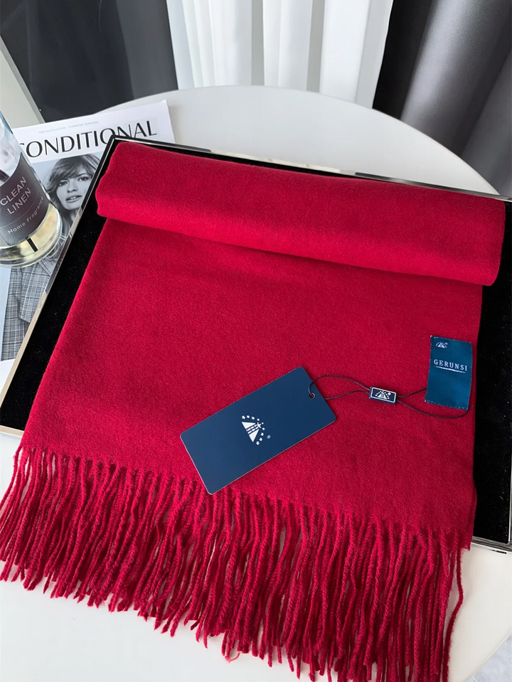 Cashmere scarf, solid color, 200x68 cm