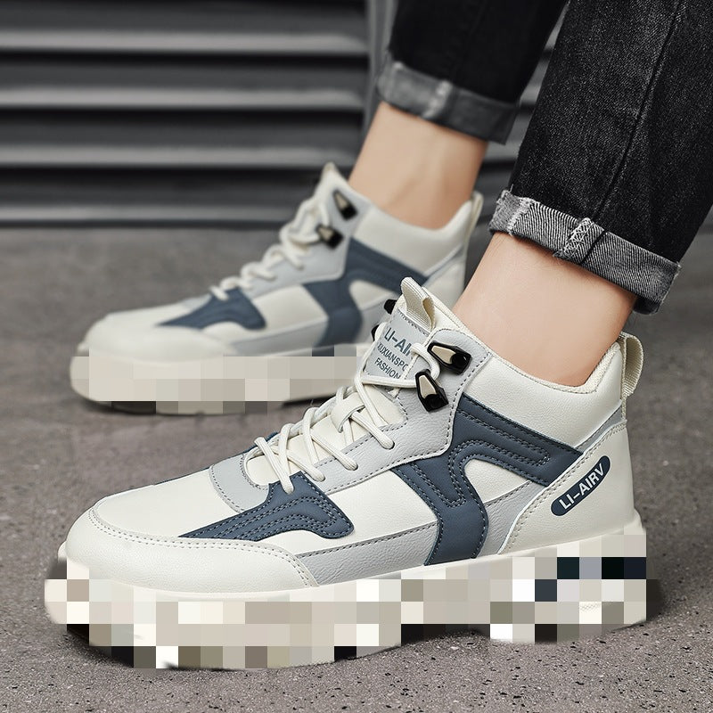 Men's boots with platform, slip-resistant rubber sole