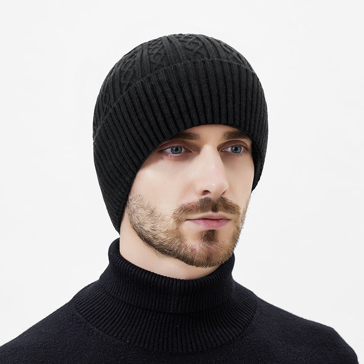 Knit hat and neck warmer set, One size