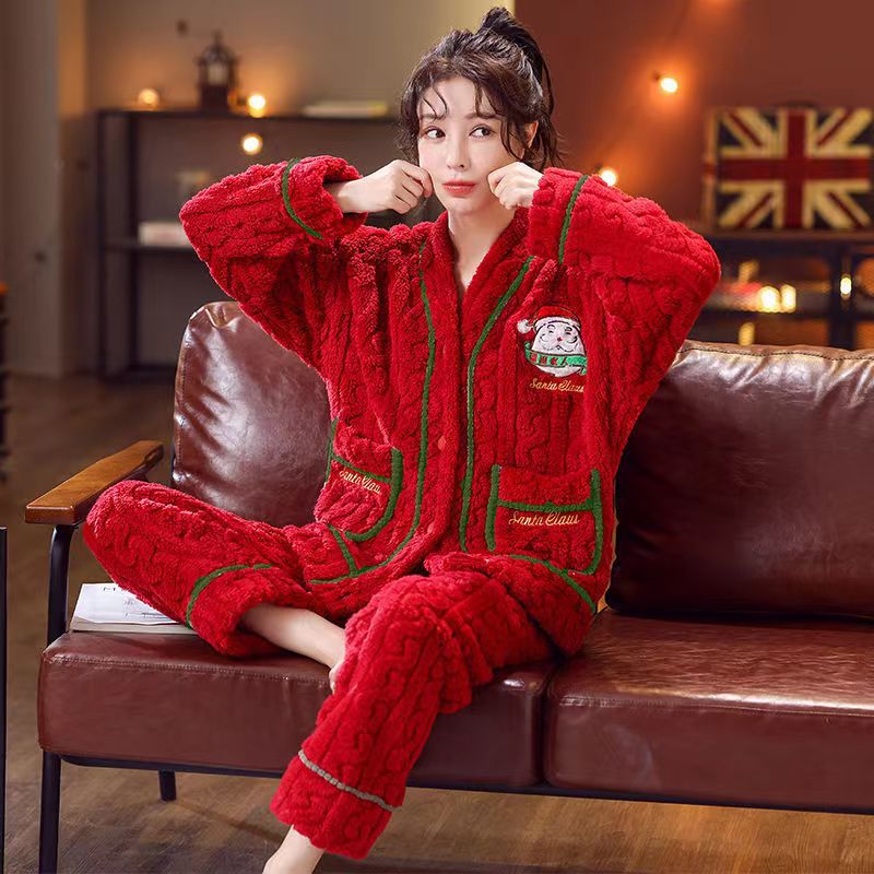 Women's Loungewear Set, Flannel, Lined, with Zipper