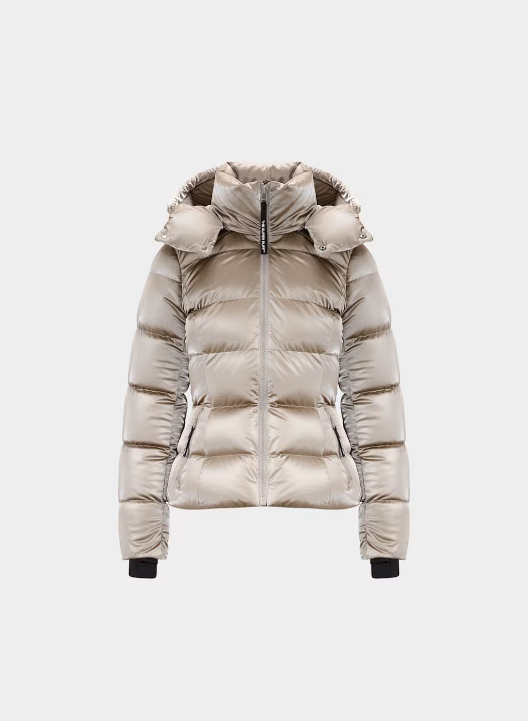 Women’s down jacket with hood and white goose down filling