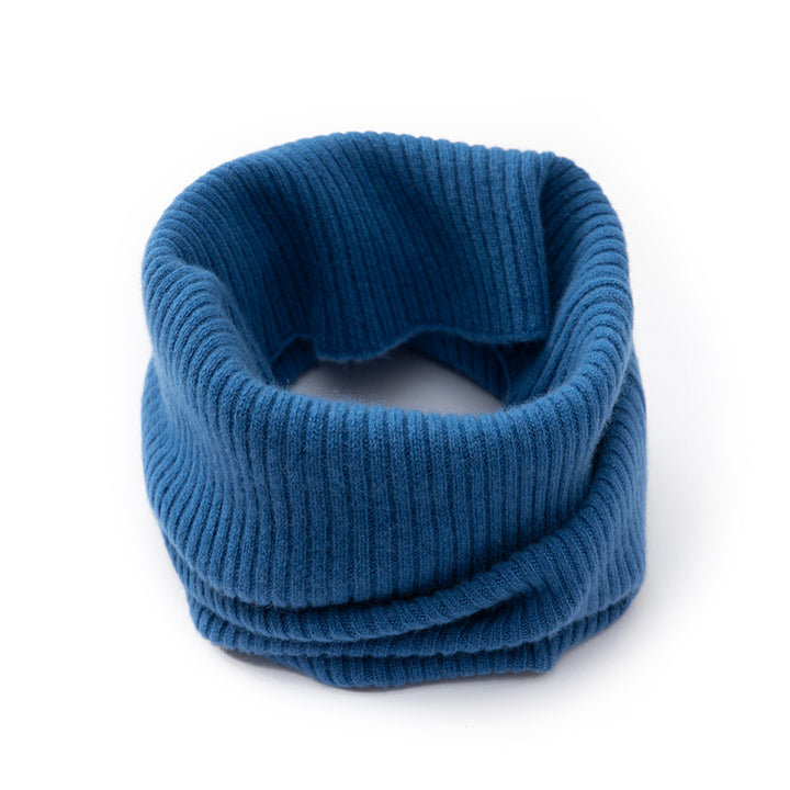 Merino wool tubular scarf, knitted