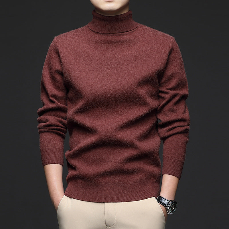 Men's turtleneck sweater, knitted, warm, for winter