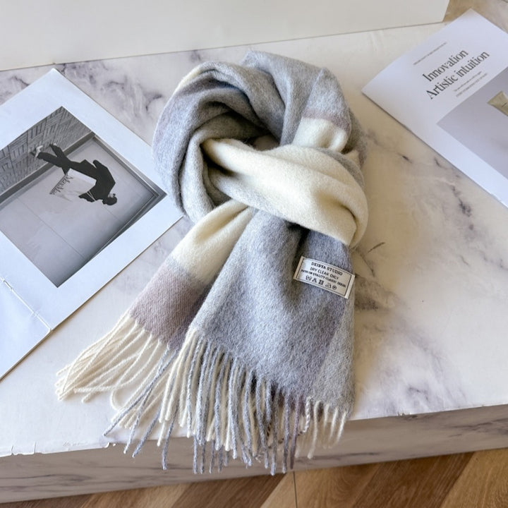Classic wool scarf, 100% wool, 180 cm