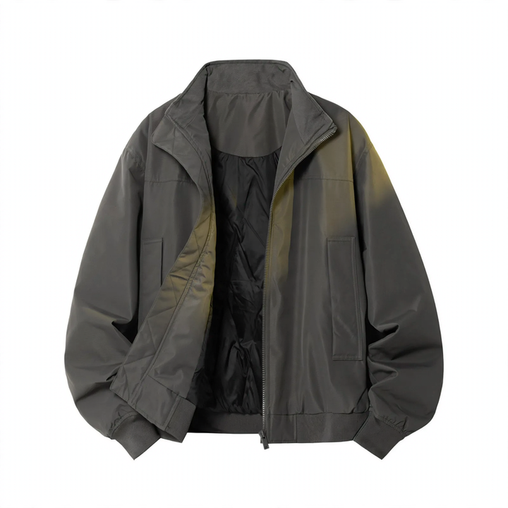 Padded men's flight jacket made of down
