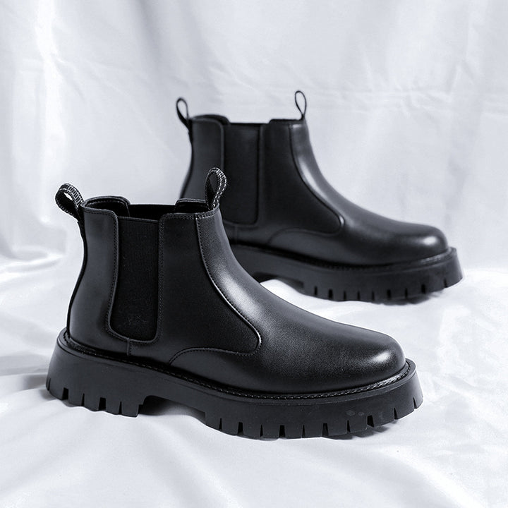 Men's Chelsea boots, microfiber, rubber sole