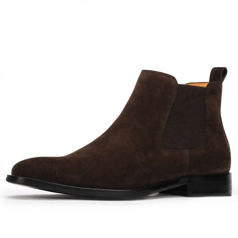 Chelsea boots for men, leather, mid-height shaft