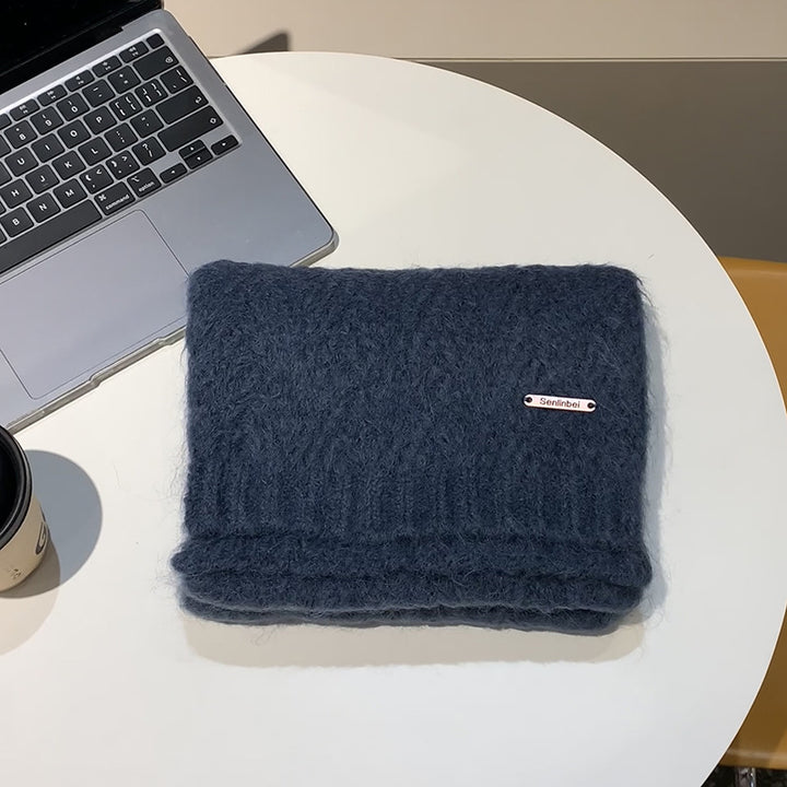 Knitted scarf made of alpaca wool blend, fashionable
