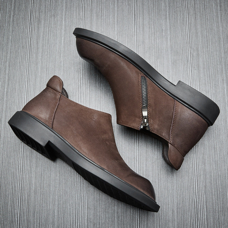 Men's Chelsea boots made of cowhide leather, soft sole