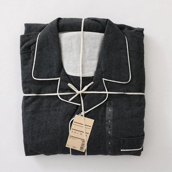 Japanese Flannel Pajama Set for Couples