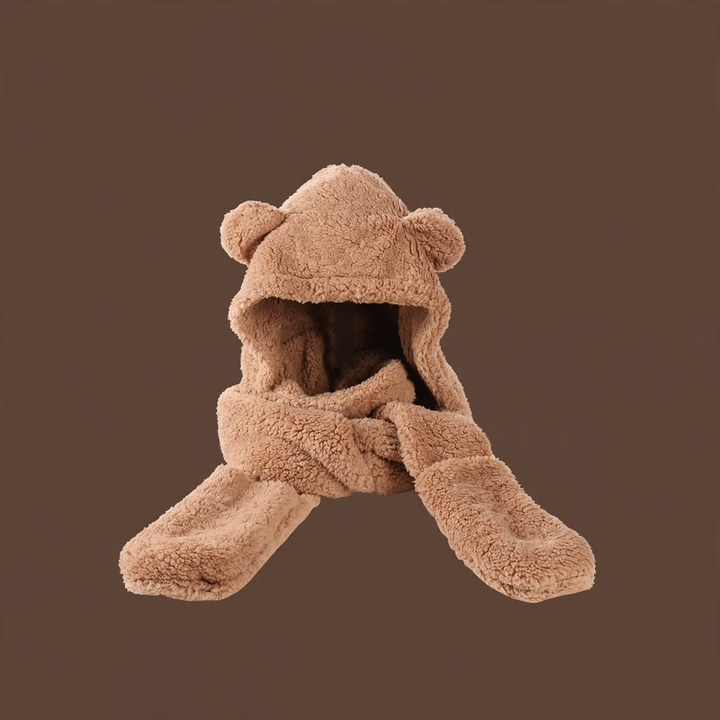Fluffy Bear Set: Hat, Scarf and Gloves