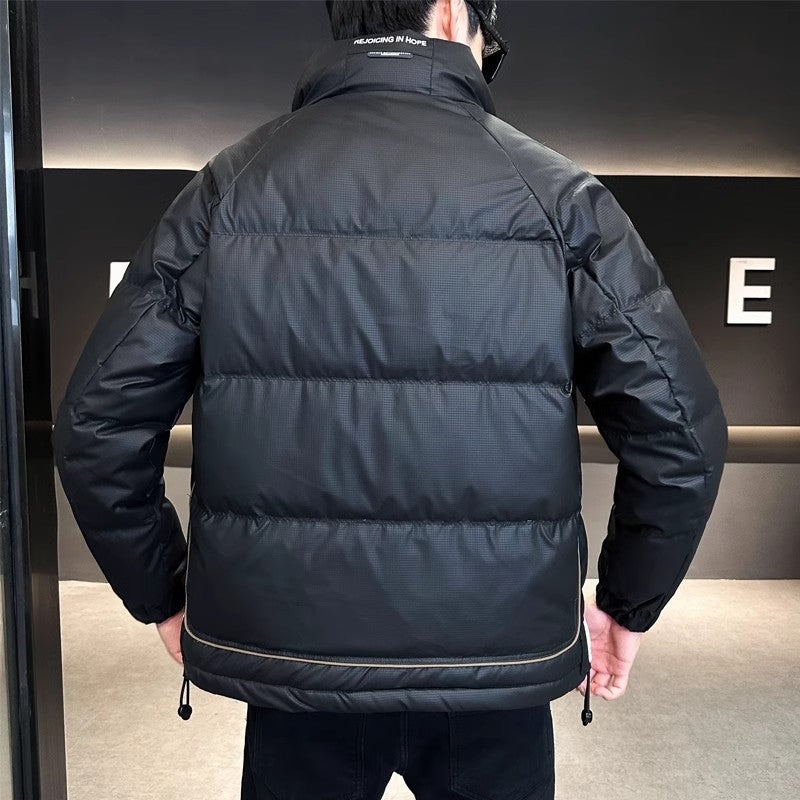 Solid color men's down jacket, padded