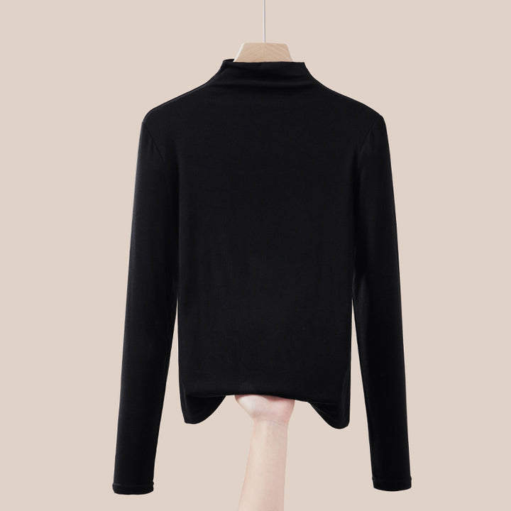 Thinner turtleneck sweater, long-sleeved, for women