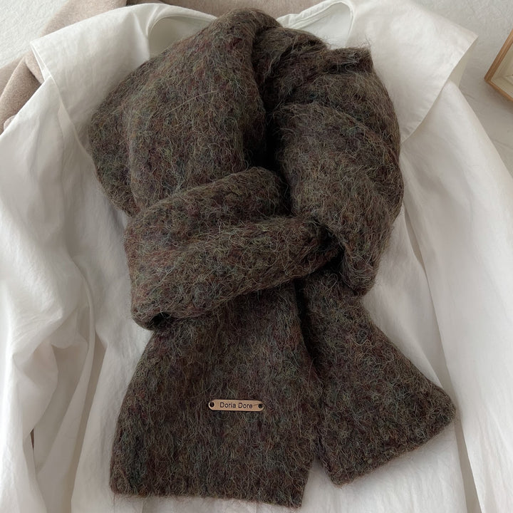 Alpaca wool blended fabric scarf, 160 cm