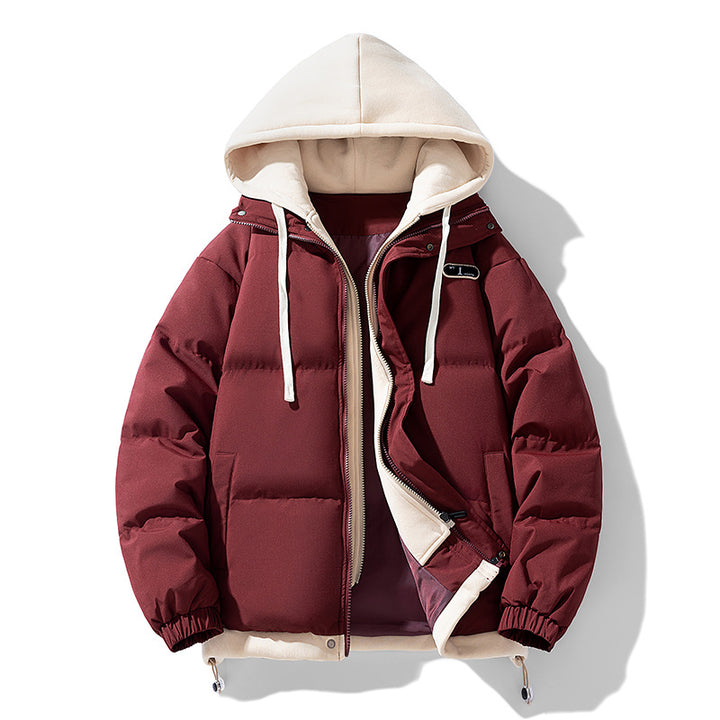 Padded unisex winter jacket with hood