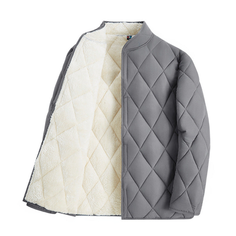 Men's Stand Collar Winter Jacket, Lined and Padded