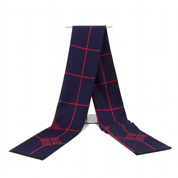 Classic checkered scarf for men