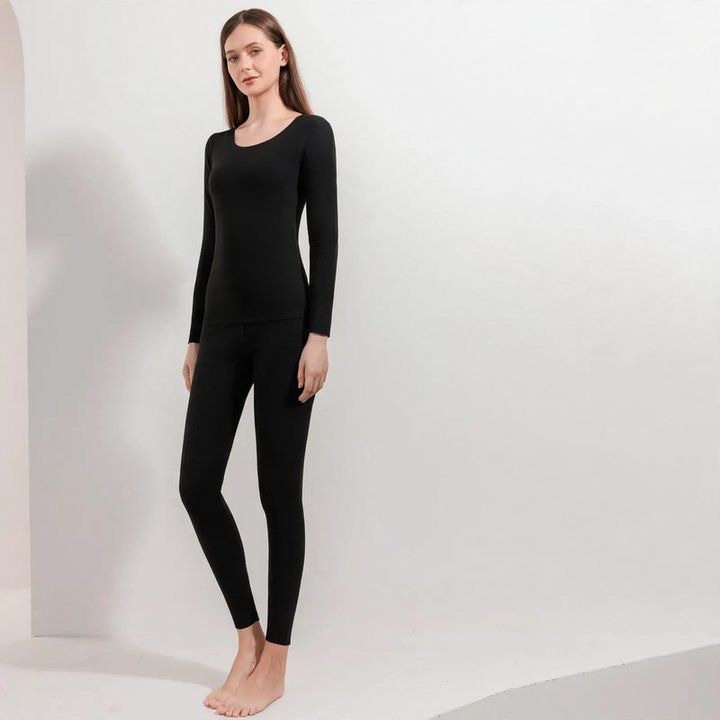 Thermal underwear set for couples, padded, seamless