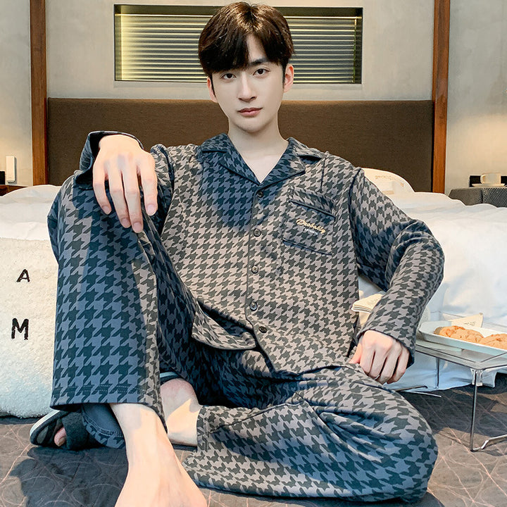 Men's Pajama Set, Cotton, Long Sleeve