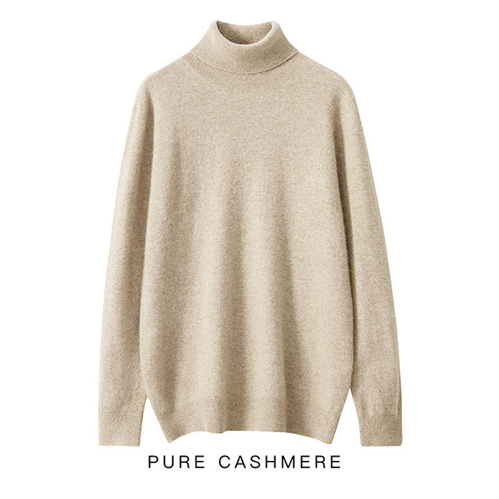 Men's turtleneck sweater made of pure wool, knitted