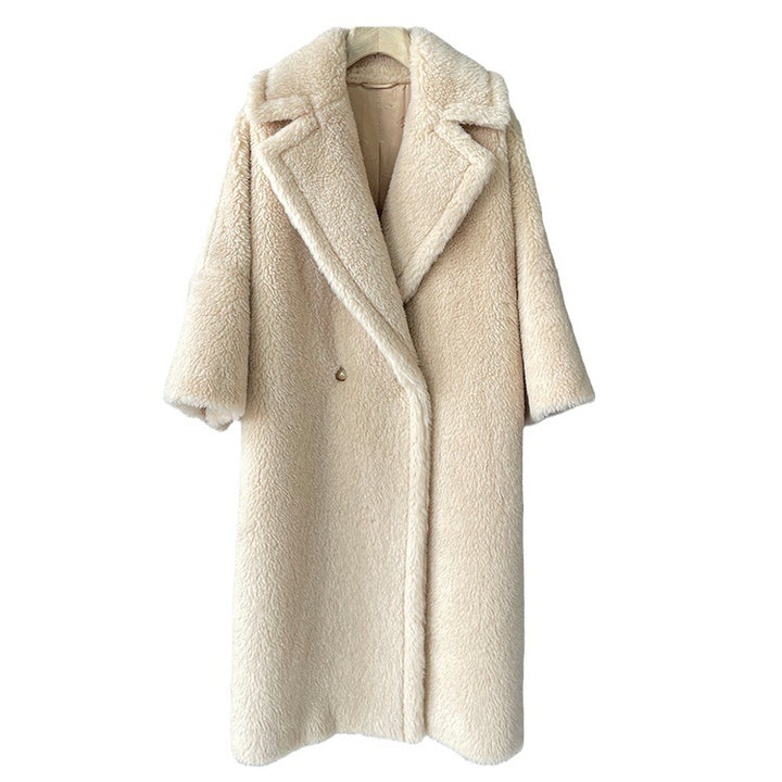 Teddy coat made of alpaca wool blend