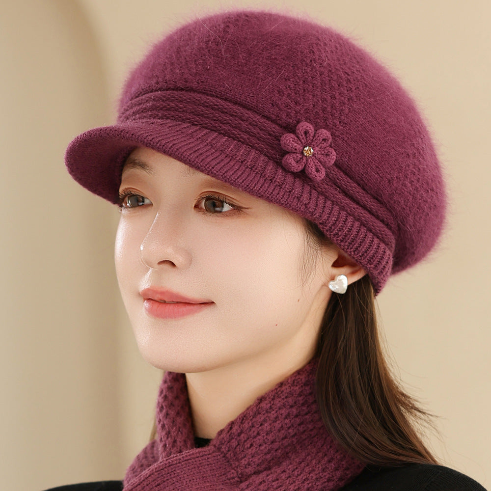 Women's Knit Set: Warm Hat, Scarf, and Gloves