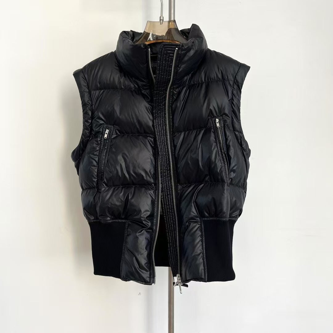 Women's down coat with removable faux fur collar