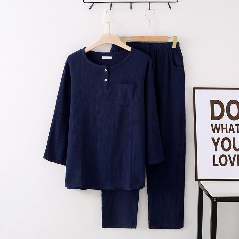 Men's pajamas made of double-layered muslin