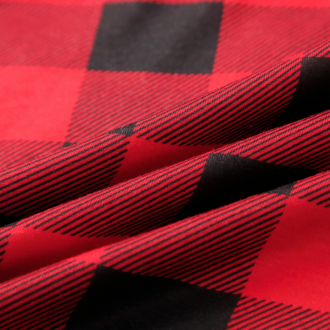 Christmas pajama set for the whole family, checkered