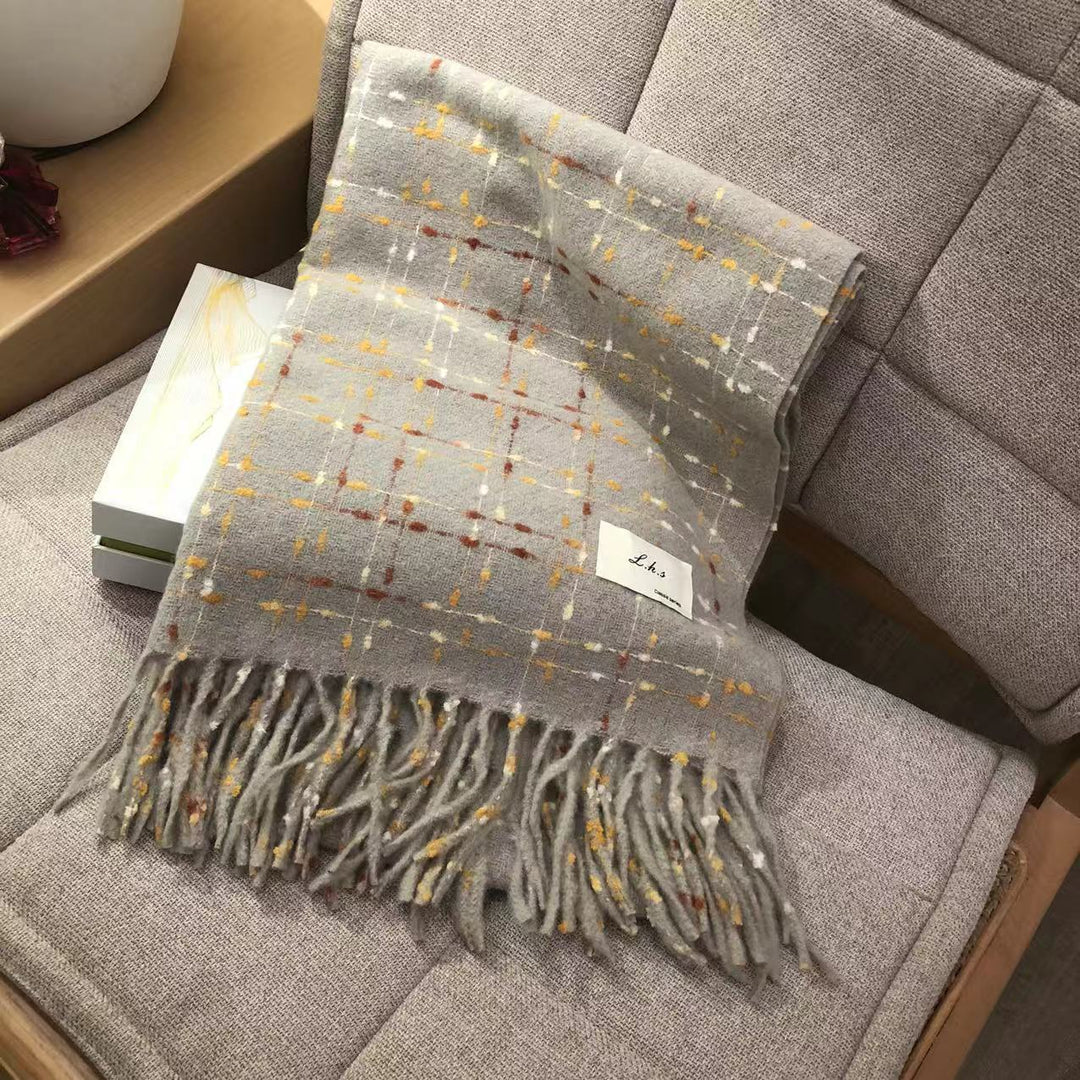 Checked scarf, 200 cm, warming
