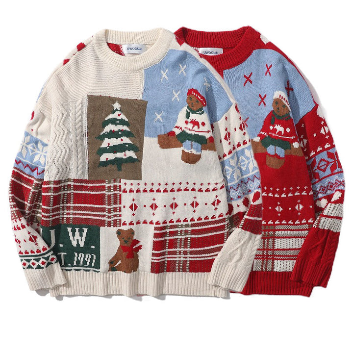 Christmas sweater for men with bear motif
