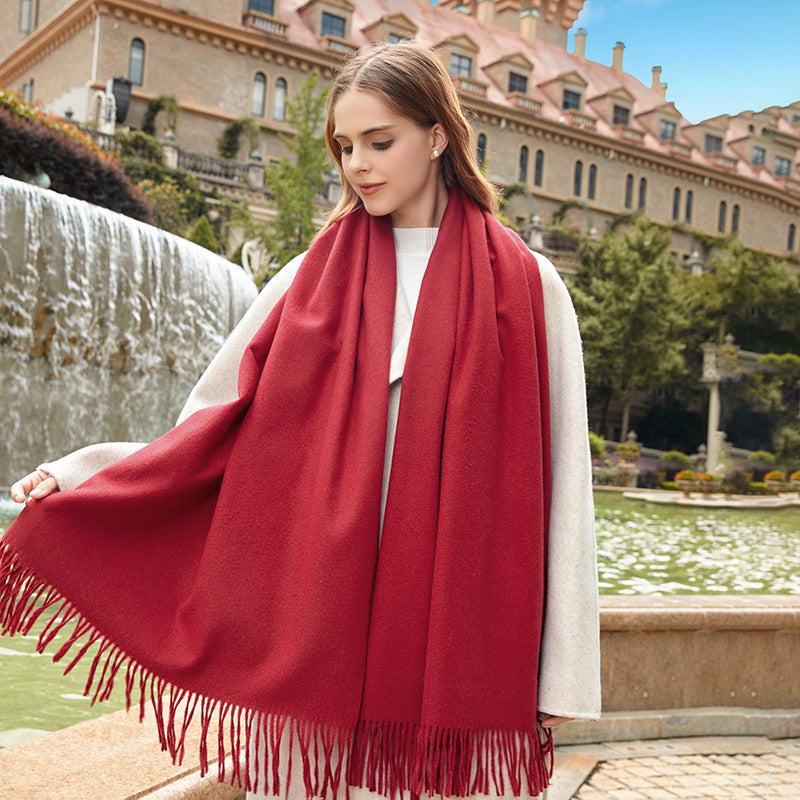 Wool scarf, solid color, various sizes