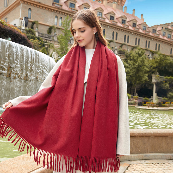 Wool scarf, solid color, various sizes