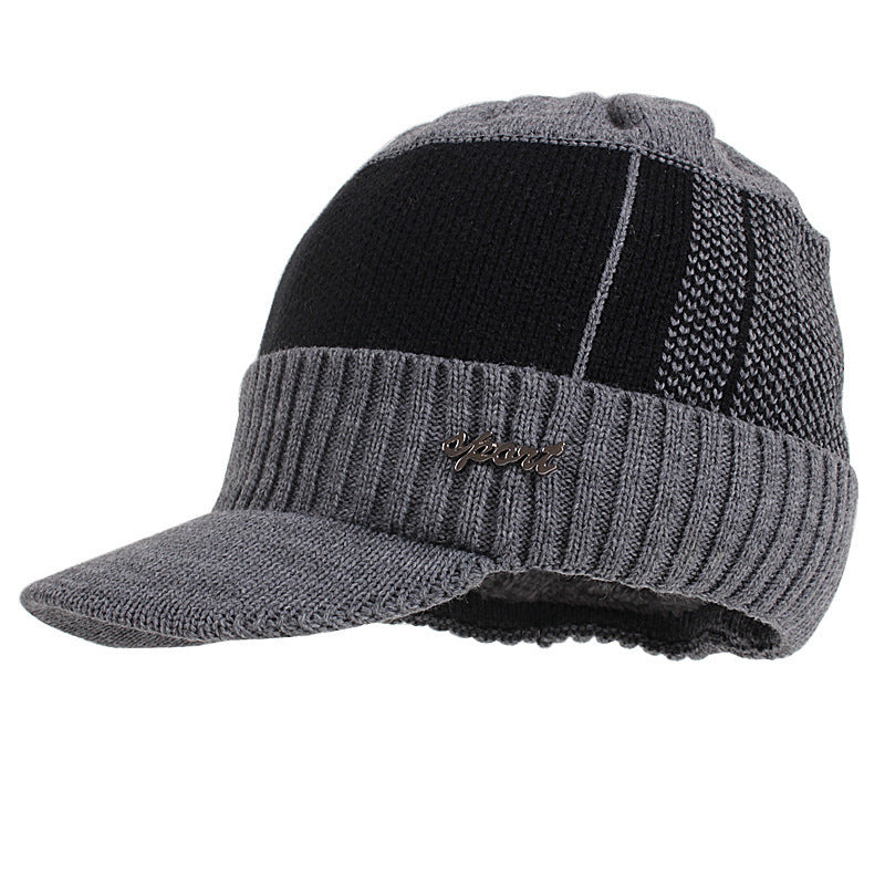 Knitted hat and scarf set for men