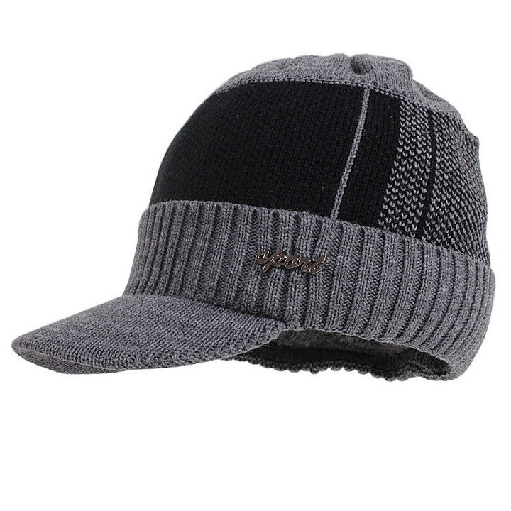 Knitted hat and scarf set for men