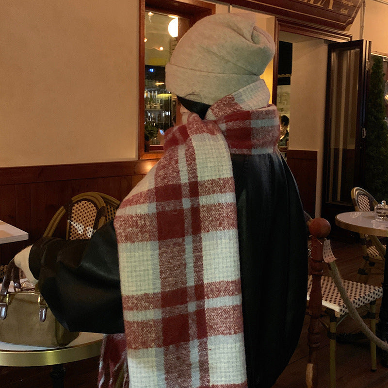 Checkered Scarf, 225 cm