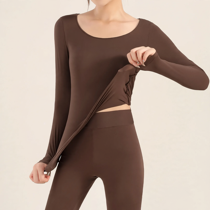 Ultrathin thermal set for women, warming